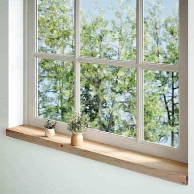 vidaXL Fensterbänke 2 Stk. Unbehandelt 140x15x2 cm Massivholz Eiche