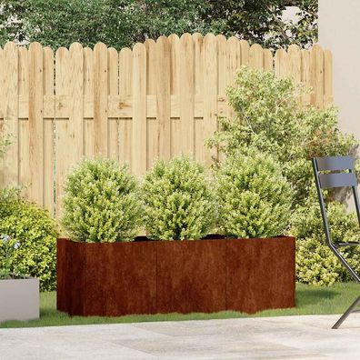 vidaXL Pflanzkübel Rostig 120x40x40 cm Wetterfester Stahl