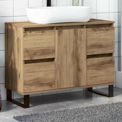 vidaXL Waschbeckenunterschrank Artisan-Eiche 80x33x60 cm Holzwerkstoff