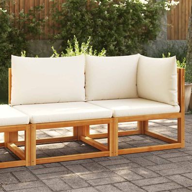 vidaXL Gartensofa mit Kissen 2-Sitzer Holz Akazie & Seil