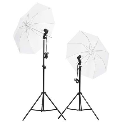 vidaXL Fotostudio-Beleuchtung Set mit Stativen & Schirmen