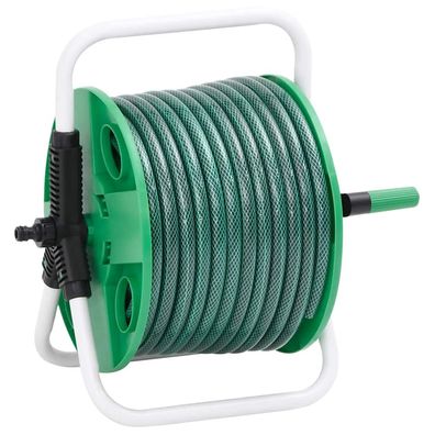 vidaXL Schlauchtrommel Freistehend mit Schlauchanschluss-Set 0,5" 30 m