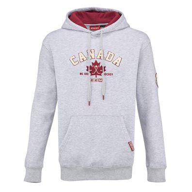 Hoodie CCM FLAG TEAM CANADA Grau Senior - Größe: L