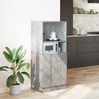 vidaXL Küchenschrank Betongrau 57x41,5x131,5 cm Holzwerkstoff