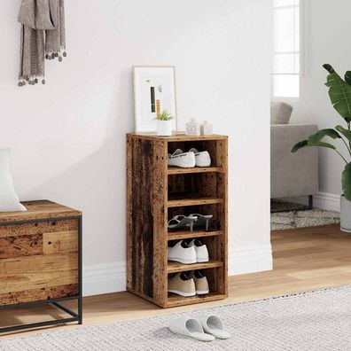 vidaXL Schuhschrank Altholz-Optik 32x35x70 cm Holzwerkstoff