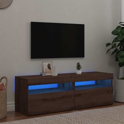 vidaXL TV-Schränke mit LED-Leuchten 2 Stk. Artisan-Eiche Holzwerkstoff