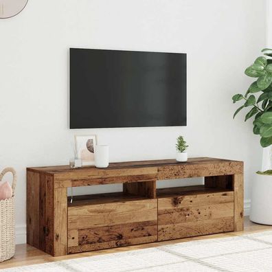 vidaXL TV-Schrank mit LED Altholz-Optik 120x35x40 cm Holzwerkstoff