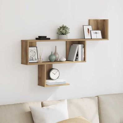 vidaXL Wandregal Artisan-Eiche 100x15x70 cm Holzwerkstoff