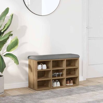 vidaXL Schuhbank Artisan-Eiche 82x32x50 cm Holzwerkstoff