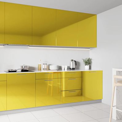 vidaXL Selbstklebende Möbelfolie Hochglanz-Golden 500x90 cm PVC