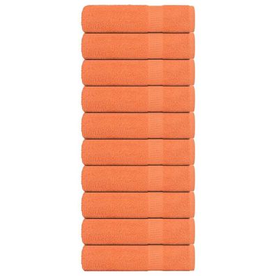 vidaXL Duschtücher FROGN 10 Stk. Orange 70x140 cm 360 g/qm