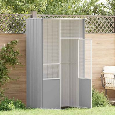 vidaXL Voliere Grau 115x78x200 cm Verzinkter Stahl