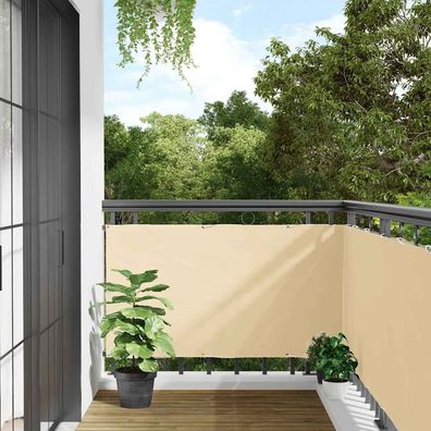 vidaXL Balkon-Sichtschutz Creme 500x120 cm PVC