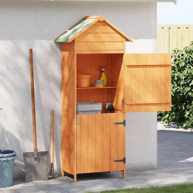 vidaXL Gartenschrank Braun 42,5x64x190 cm