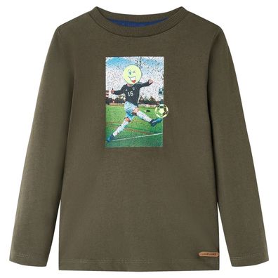 Kinder-Langarmshirt Khaki 128