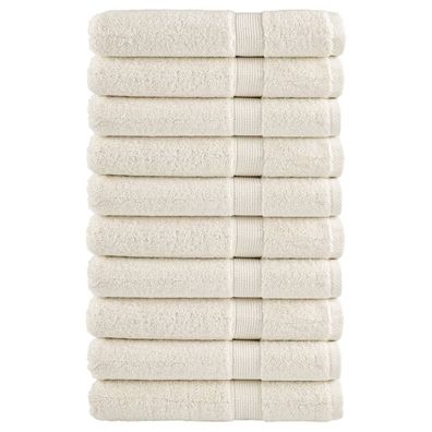 vidaXL Premium-Saunatücher SOLUND 10 Stk. Cremeweiß 80x200 cm 600 g/m²
