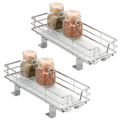 bremermann Teleskop-Gewürzregal 2er Set ausziehbar aus verchromtem Metall