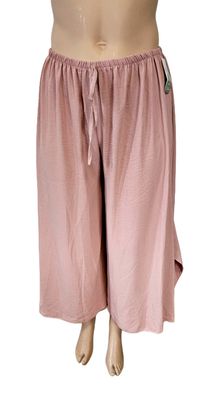 Italy Sommerhose Hose Gummizug weites Bein Viskose one size bis 52/54 in Altrosa