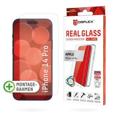 Displex Panzerglas 10H inklusive Handyhülle transparent für iPhone 14 Pro