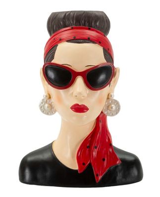 Dekofigur Büste elegante Dame Hollywood stillvolle Skulptur als Vase nutzbar H 27 cm