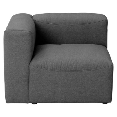 Sofa Element Armlehne links Kattrina Flachgewebe anthrazit