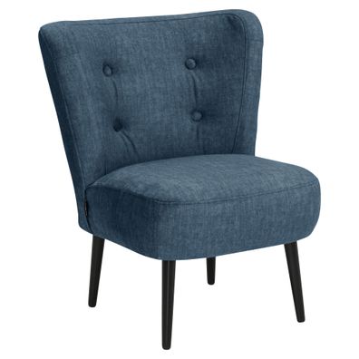 Polstersessel Kassi Samtvelours dunkelblau