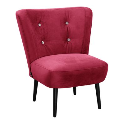 Cocktailsessel Kayleigh Samtvelours rot