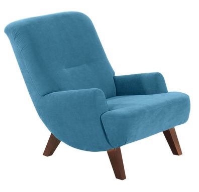 Cocktailsessel Kajsa Velourstoff petrol