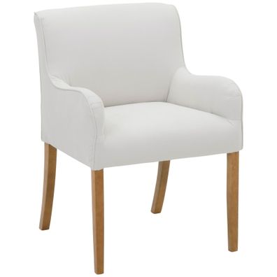 Polsterstuhl Katryn Flachgewebe creme