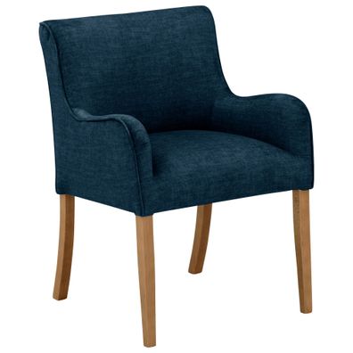 Polsterstuhl Katryn Samtvelours dunkelblau