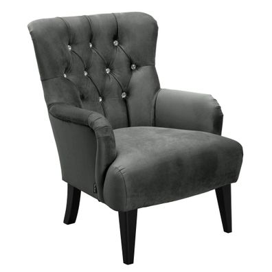 Sessel Kayley Samtvelours graphit