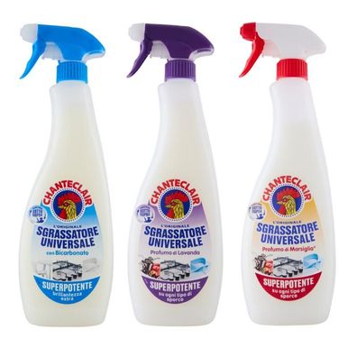 Chante Clair Triopack Sgrassatore Universal Reiniger Fettlöser 3×700 ml (Bicarbonato,