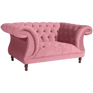 Chesterfield Sessel Kaylin Samtvelours rosé