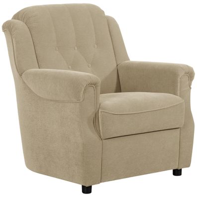 Polstersessel Kaylyn Flockstoff sand