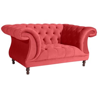 Chesterfield Sessel Kaylin Samtvelours rot
