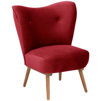 Cocktailsessel Kayra Samtvelours rot