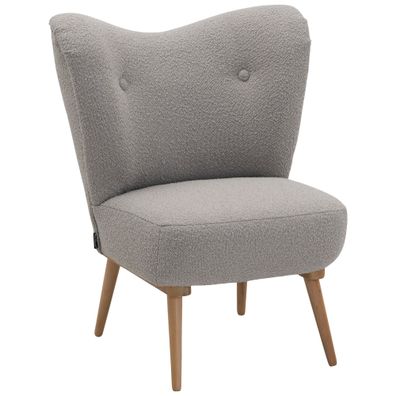 Cocktailsessel Kayra Bouclé-Gewebe sahara