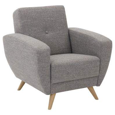 Polstersessel Kazdoia Flachgewebe grau