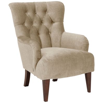 Polstersessel Kaiya Samtvelours beige