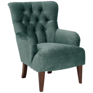 Polstersessel Kaiya Samtvelours petrol