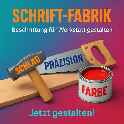 Deko Beschriftung für Werkstatt Klebebuchstaben Wunschtext Aufkleber selbst gestalten