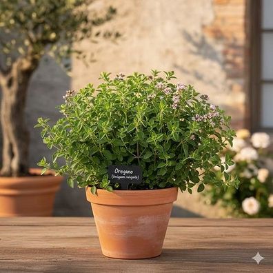 Italienischen Oregano im 15cm Topf kaufen - Frische Origanum vulgare Kräuter-Pfl