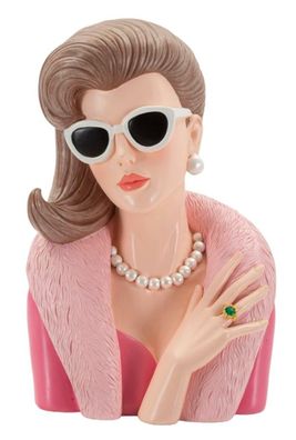 Dekofigur Büste elegante Dame Paris stillvolle charmante Skulptur Art Deco H 28 cm