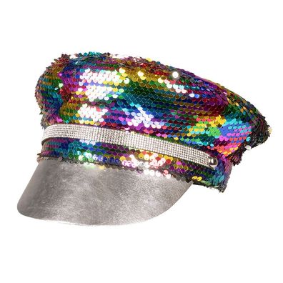 Mütze Regenbogen Paillettenhut Boland