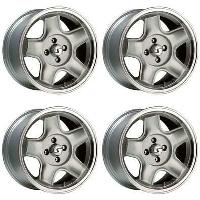 4 Schmidt Felgen Retro-ML 9.0Jx16 ET25 4x108 SIL für Audi 80, 90