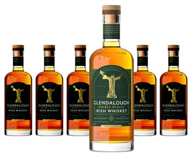 6 x Glendalough Single Grain Double Barrel Irish Whiskey