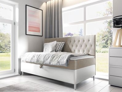 Boxspringbett Junior Filip 2 Bett mit Matratze Polsterbett Modern Singlelbett