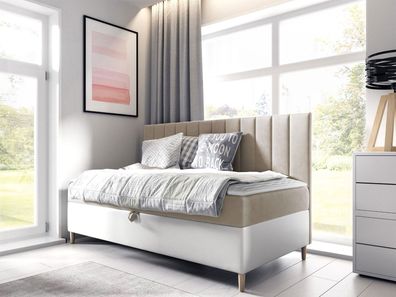 Boxspringbett Junior Maja 2 Bett mit Matratze Polsterbett Modern Singlelbett