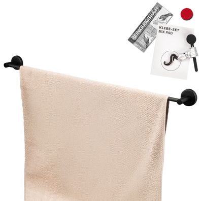 bremermann Bad-Serie PIAZZA BLACK - Badetuchstange inkl. Klebeset, schwarz