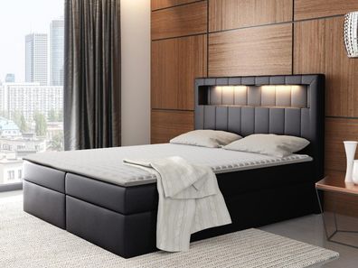 Boxspringbett Aspen Doppelbett Bettgestell Schlafzimmer Modern Kollektion Bettkasten